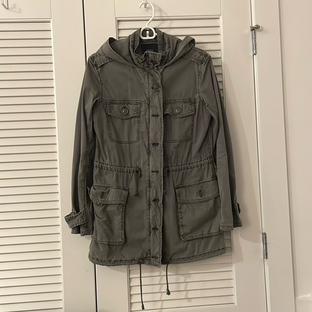 Aritzia Talula Parka Jacket Hooded Dark Gray